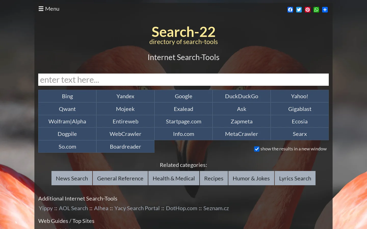 Search-22 Homepage screenshot