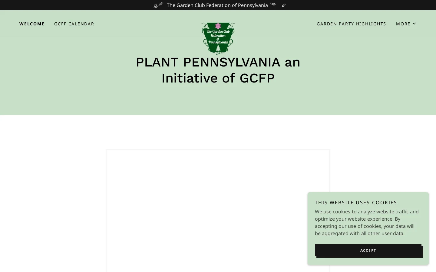 Welcome to Pennsylvania Garden Clubs | GCFP Homepage screenshot