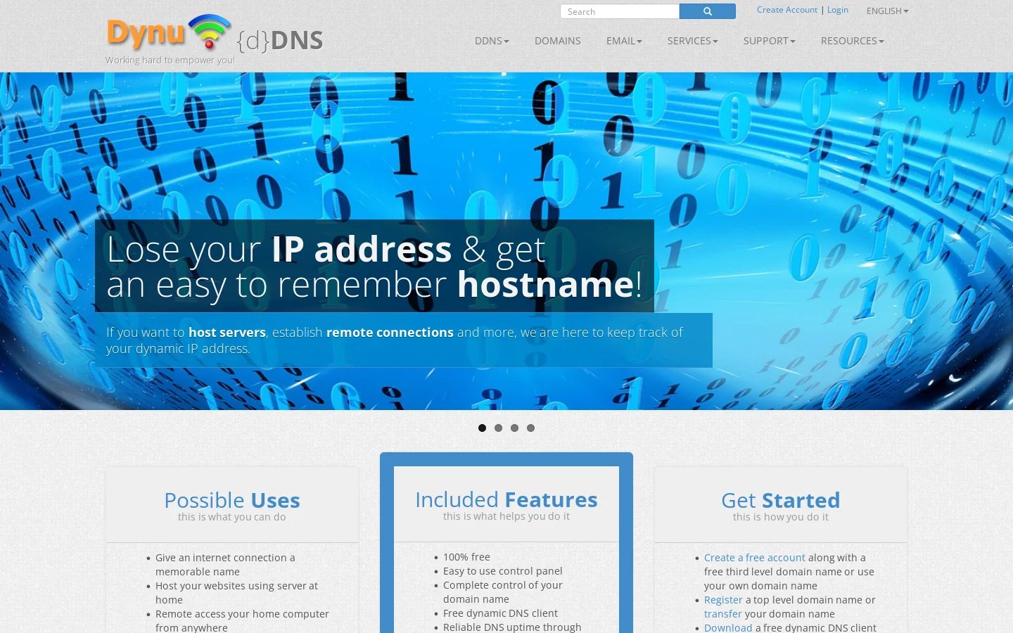 Dynu Systems, Inc Homepage screenshot
