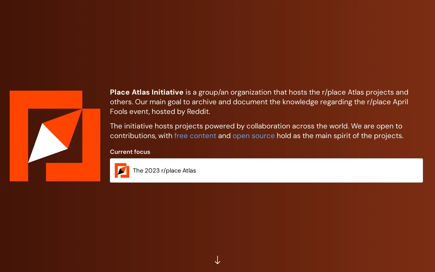 Place Atlas Initiative Homepage screenshot