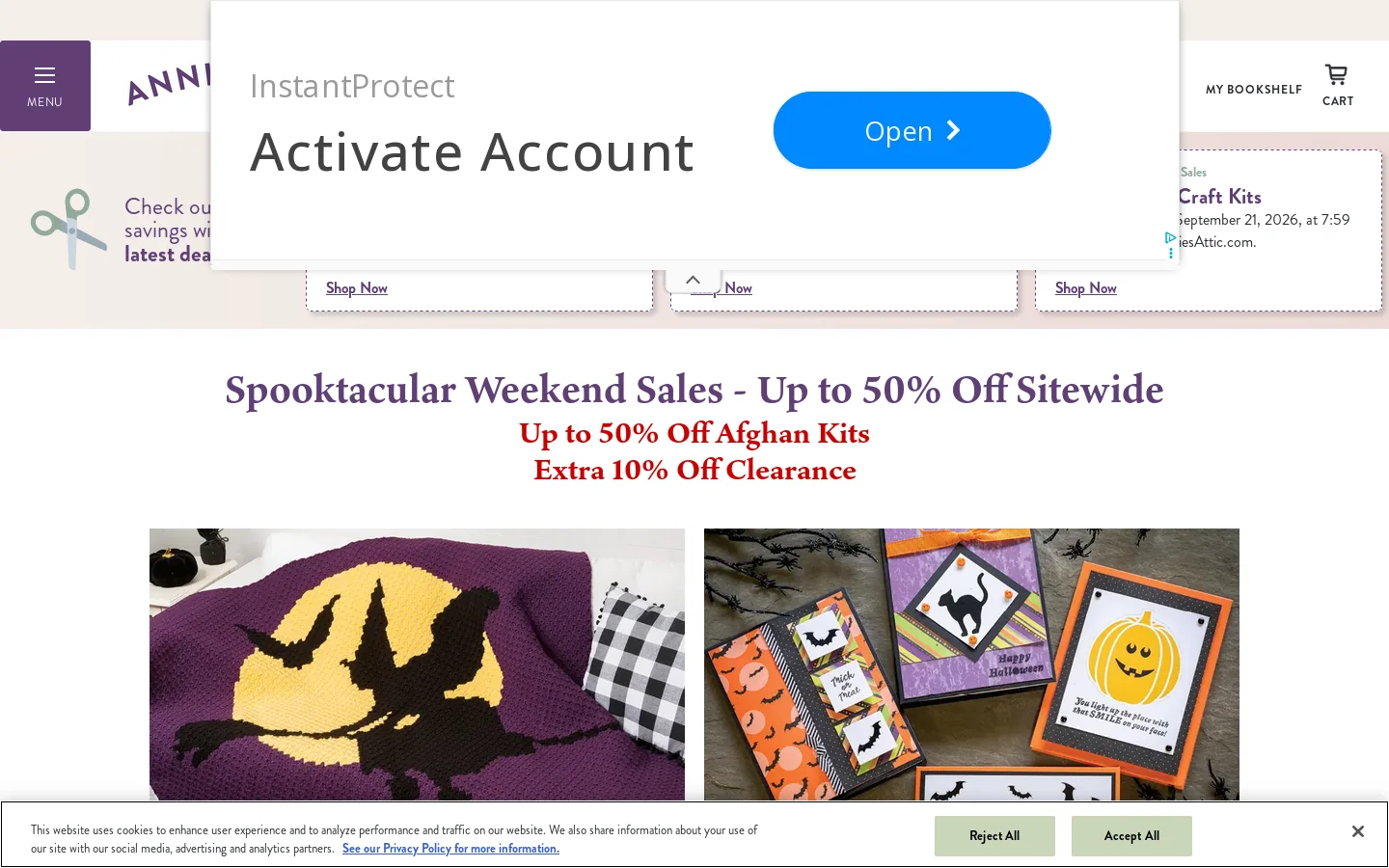 Annie's Attic Homepage screenshot