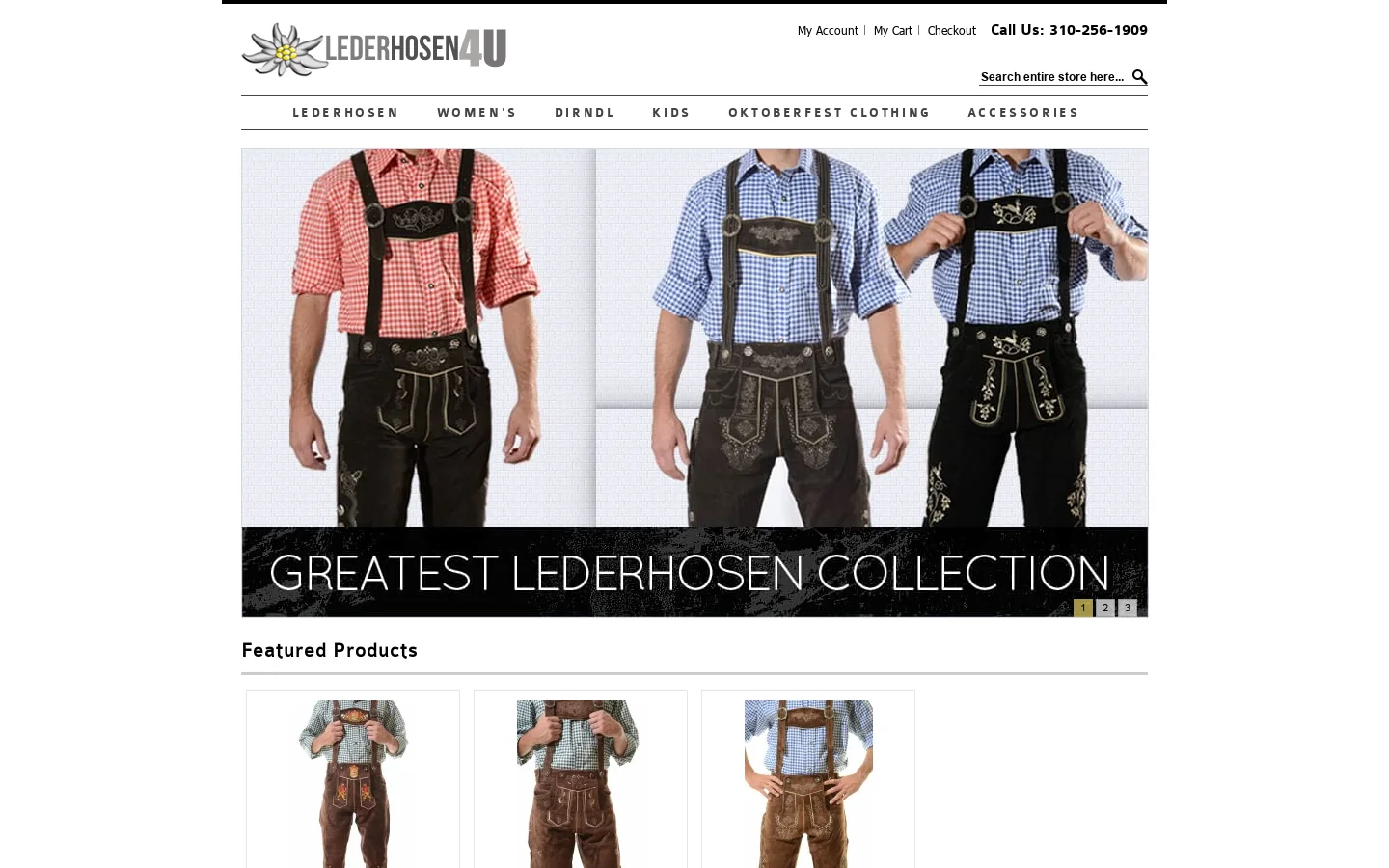 Lederhosen | German Lederhosen | Lederhosen Costume | German Costumes Homepage screenshot