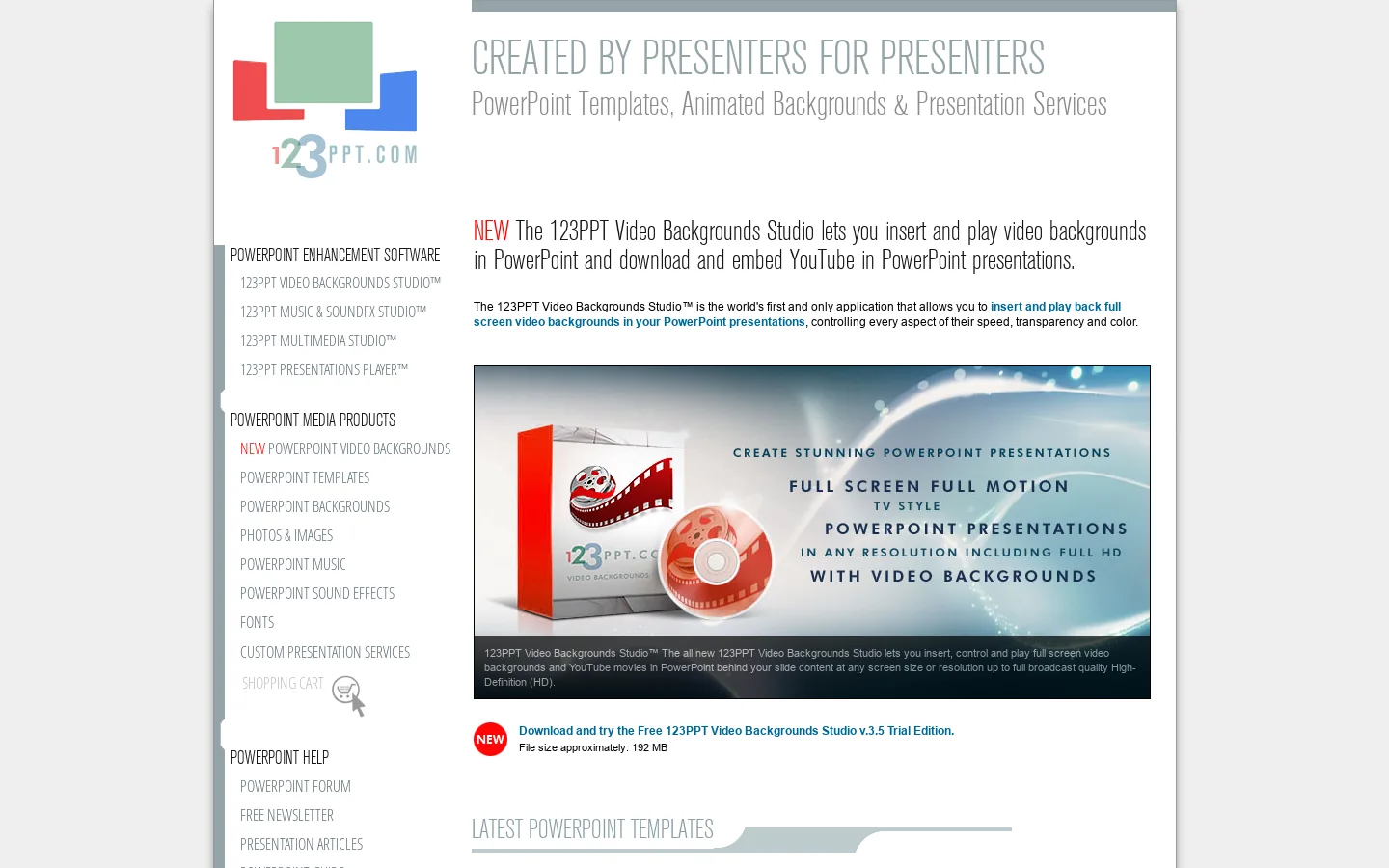 Microsoft Office PowerPoint, Open Office, Powerpoint Presentations Homepage screenshot