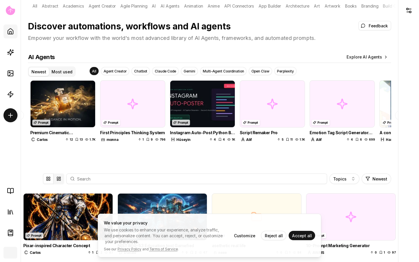 Snack Prompt Homepage screenshot