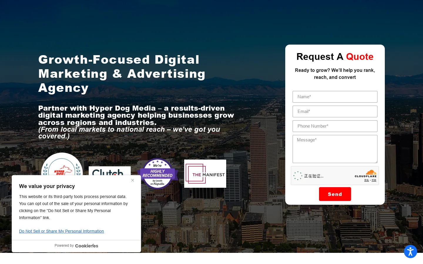 Hyper Dog Media Homepage screenshot