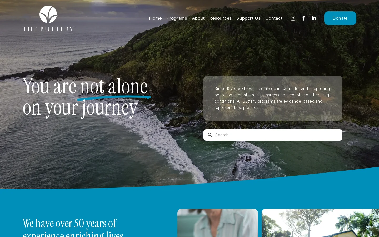The Buttery | Get Help Now — Support Your Wellbeing Homepage screenshot