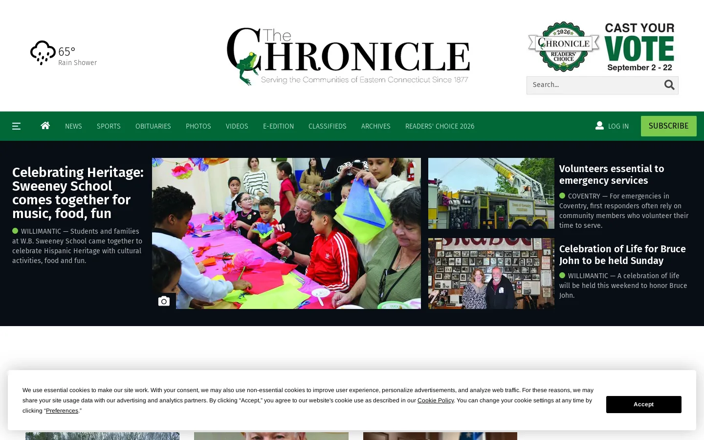 The Chronicle Homepage screenshot