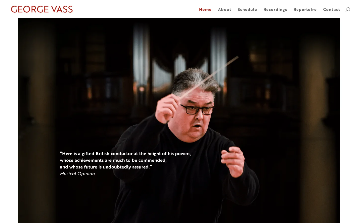 George Vass Homepage screenshot