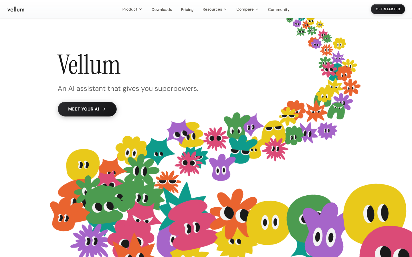 Vellum Homepage screenshot