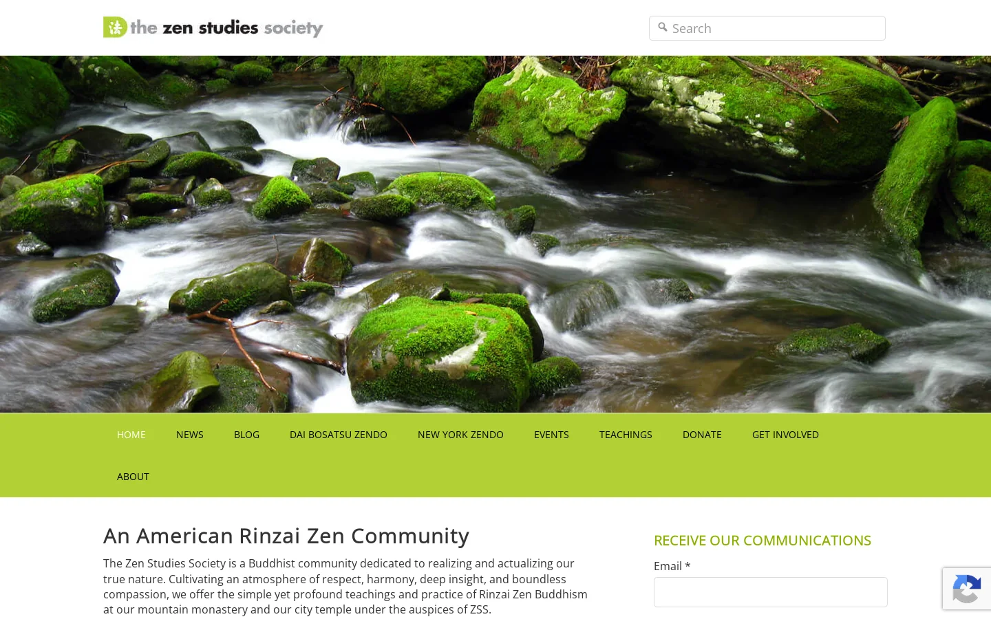 Zen Studies Society Homepage screenshot