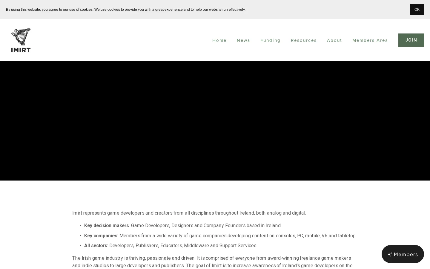 Imirt Homepage screenshot