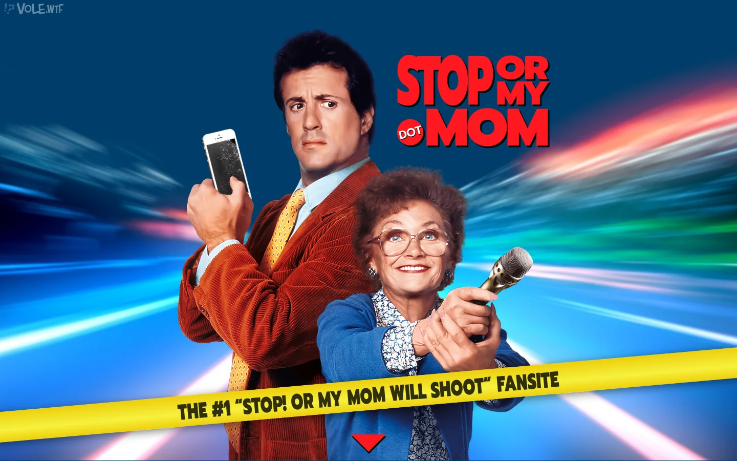 StopOrMy.Mom 🔫👵🏻 “Stop! Or My Mom Will Shoot” fansite Homepage screenshot