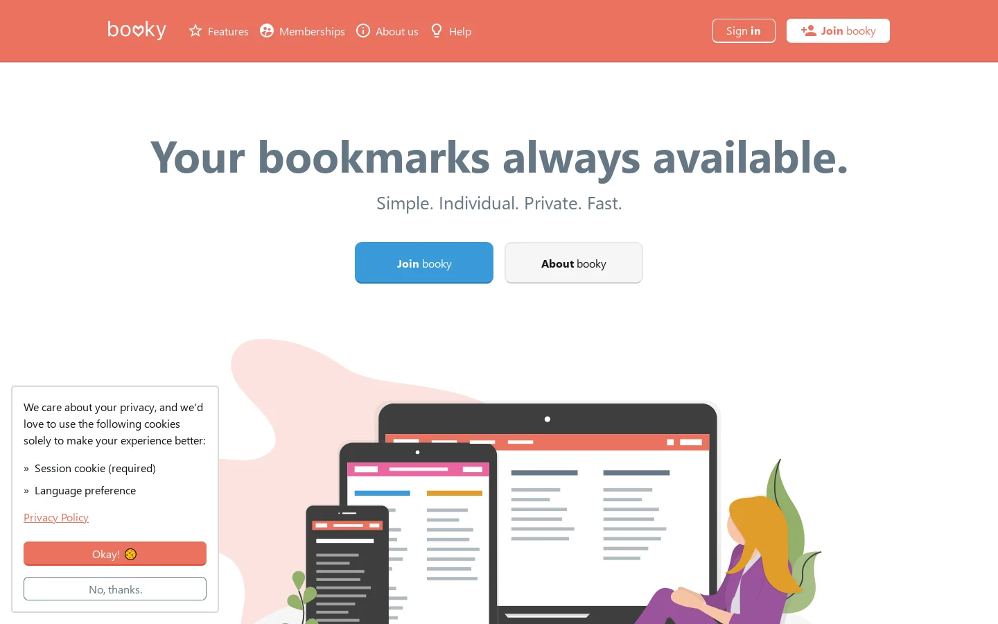 booky.io Homepage screenshot