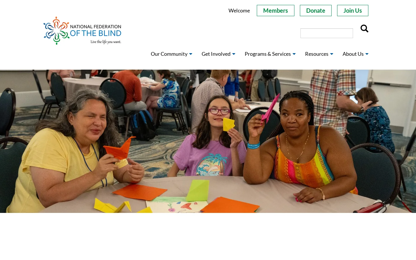 Homepage | National Federation of the Blind Homepage screenshot