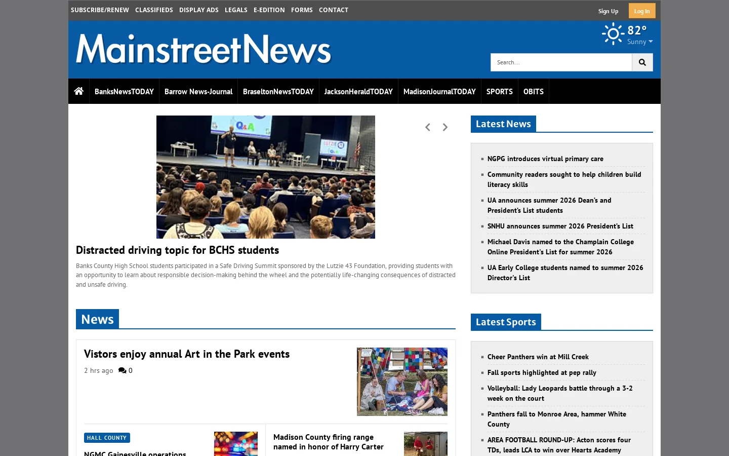 mainstreetnews.com Homepage screenshot