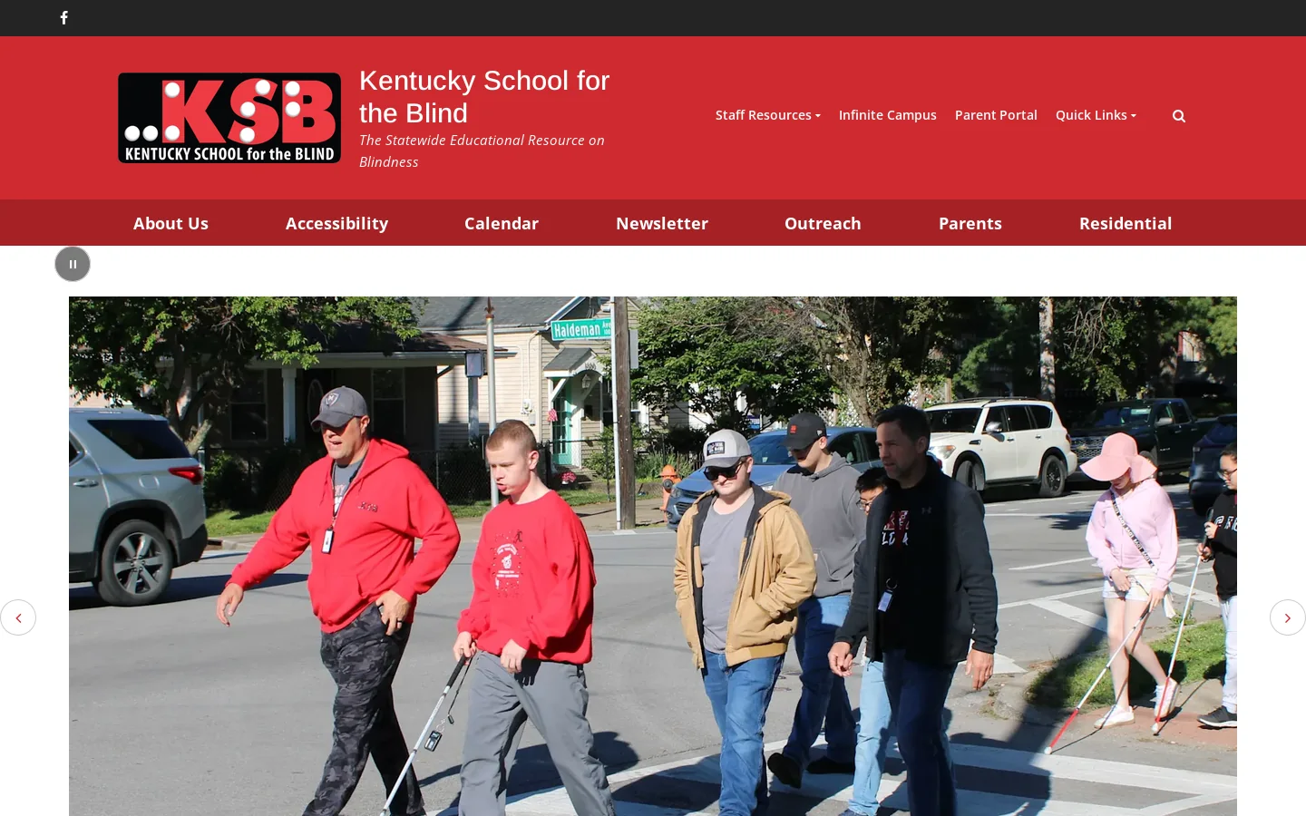 Home - Kentucky School for the Blind Homepage screenshot