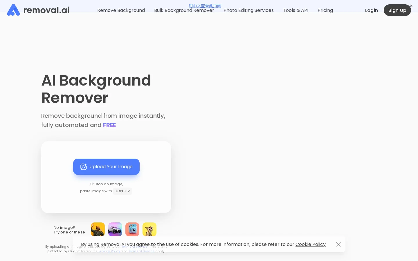 Image Background Remover | Remove BG from Image for Free Homepage screenshot