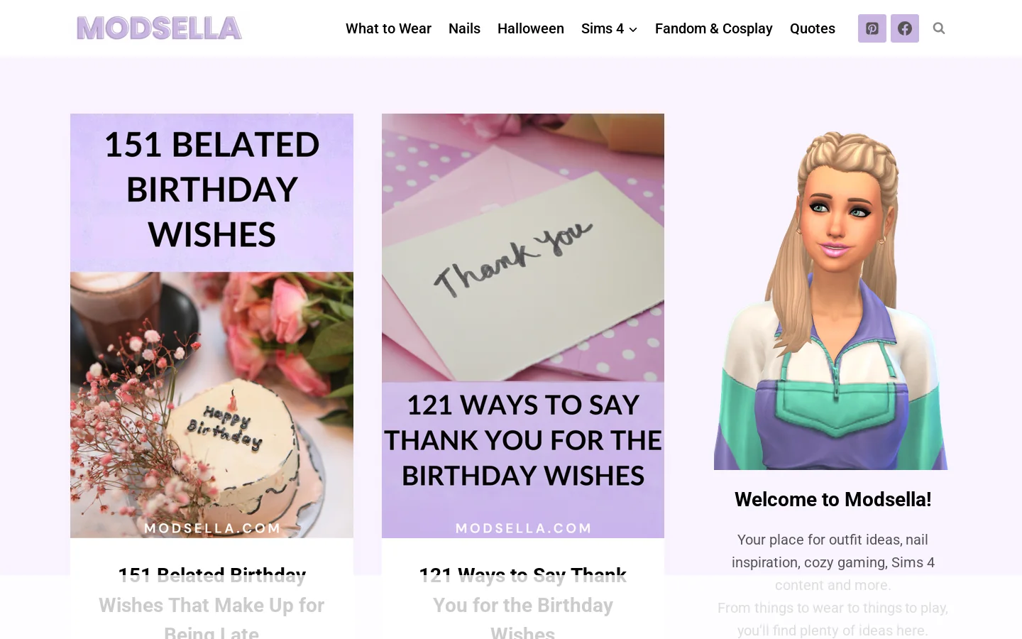 Modsella Homepage screenshot