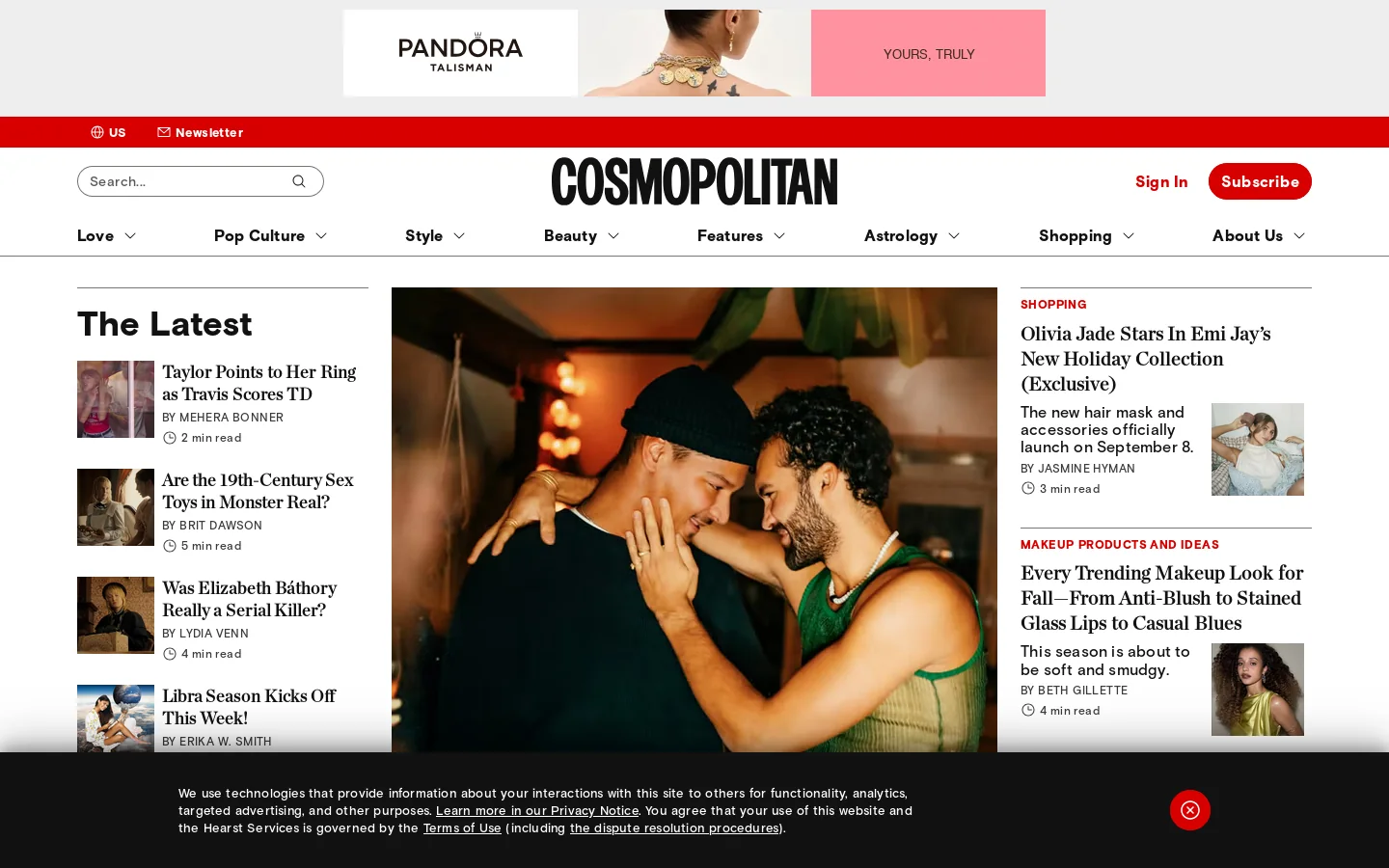 Cosmopolitan.com Homepage screenshot