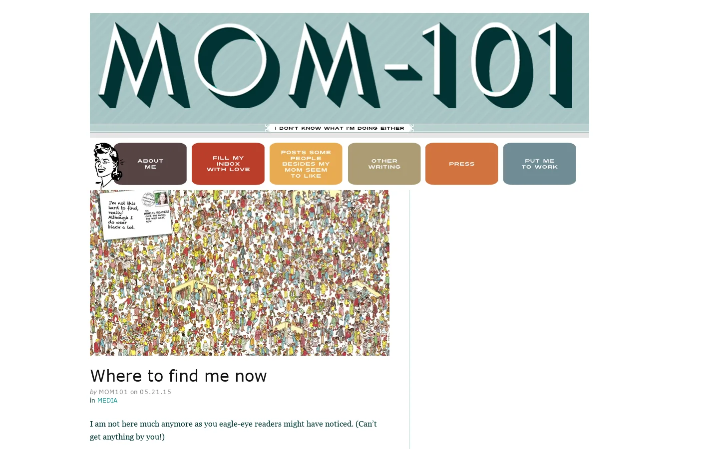 Mom-101™ Homepage screenshot