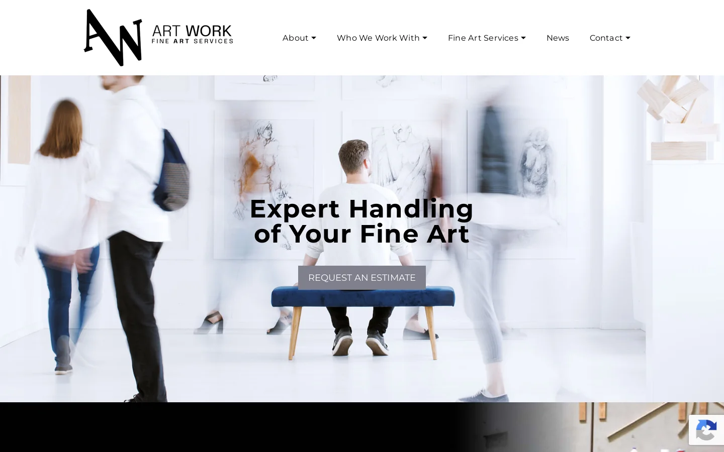 Fine Art Transport, Logistics & Installation Services Homepage screenshot