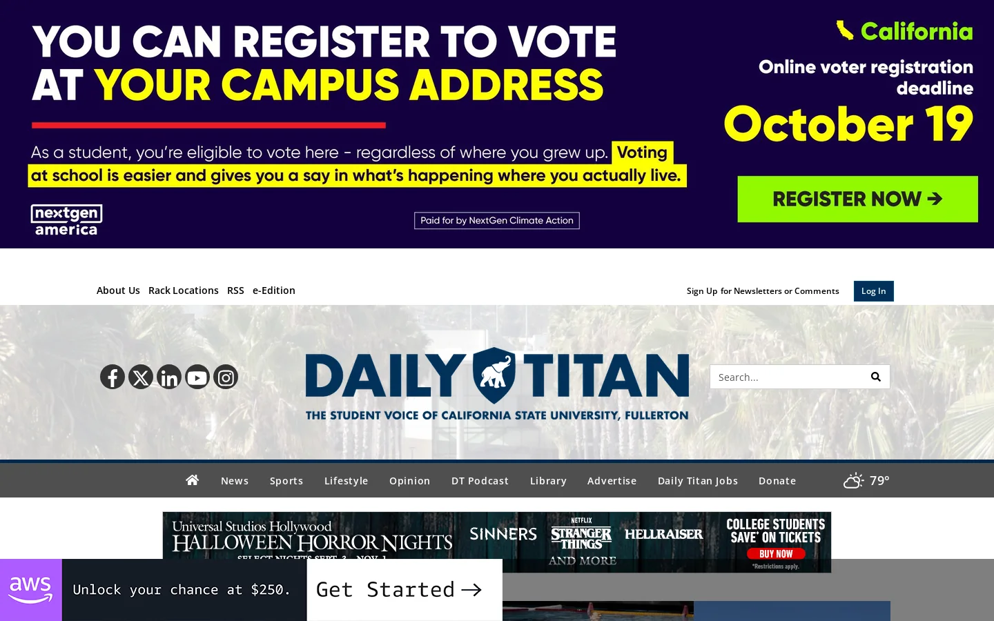 dailytitan.com Homepage screenshot