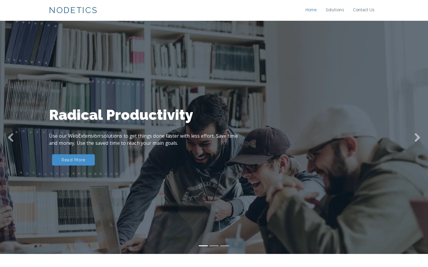 Nodetics Homepage screenshot