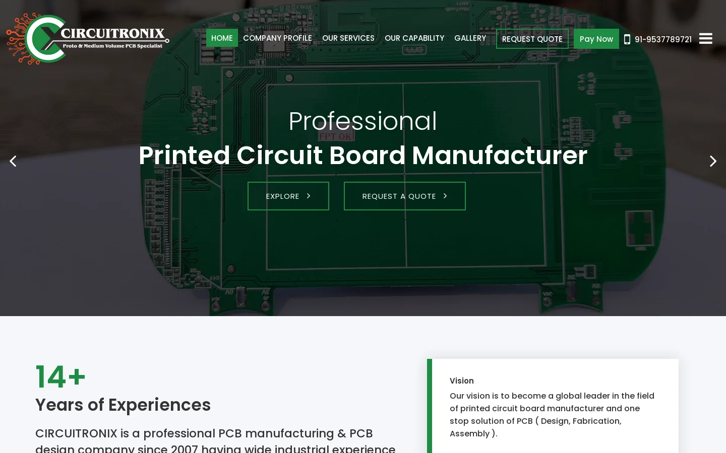 Circuitronix Homepage screenshot