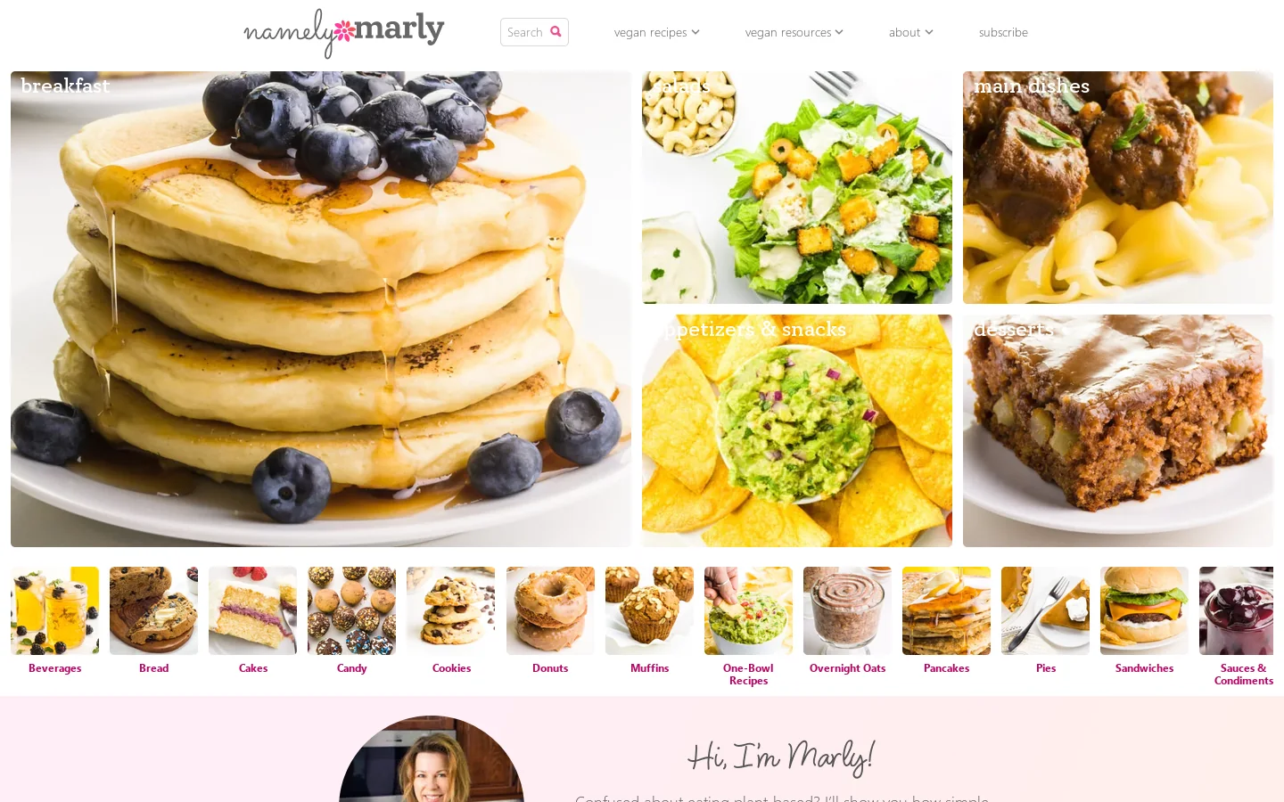 Namely Marly Homepage screenshot