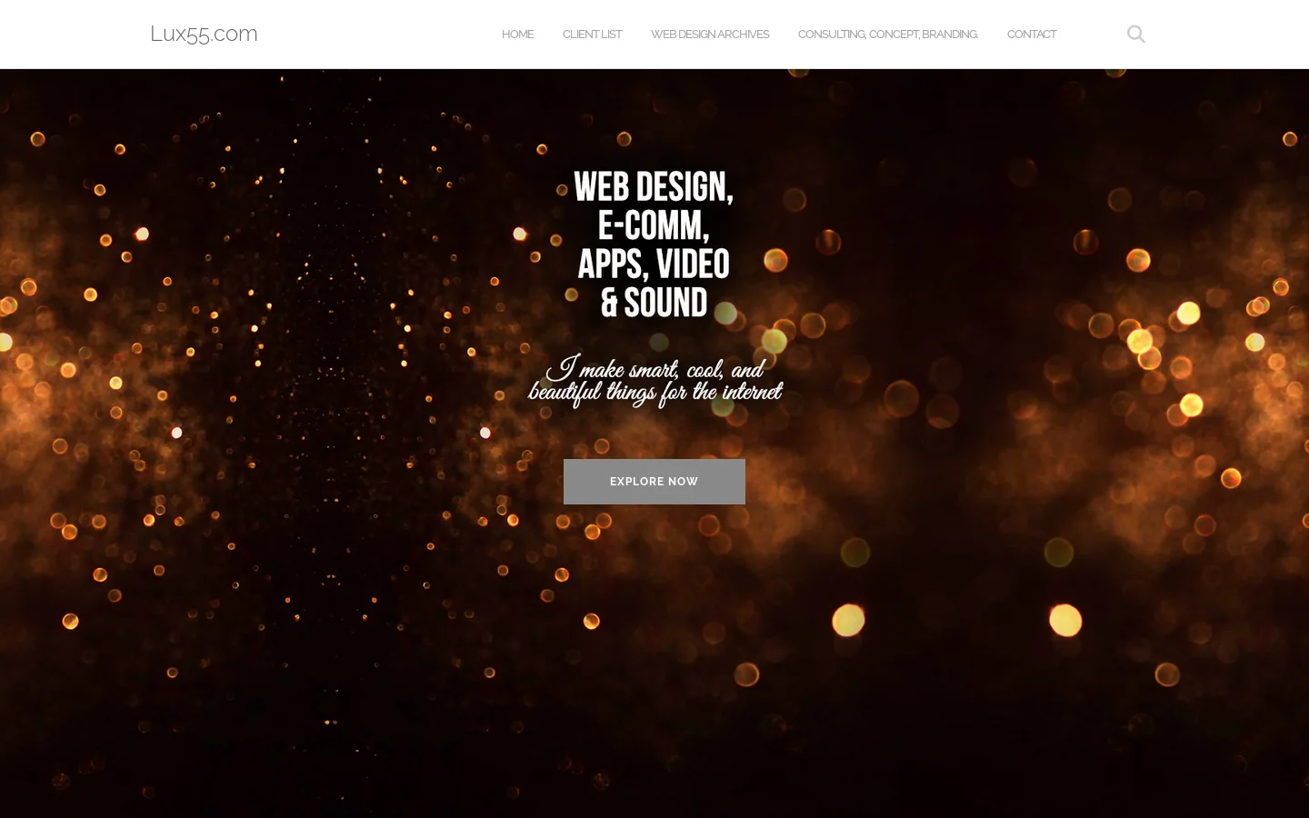 LUX55 Homepage screenshot