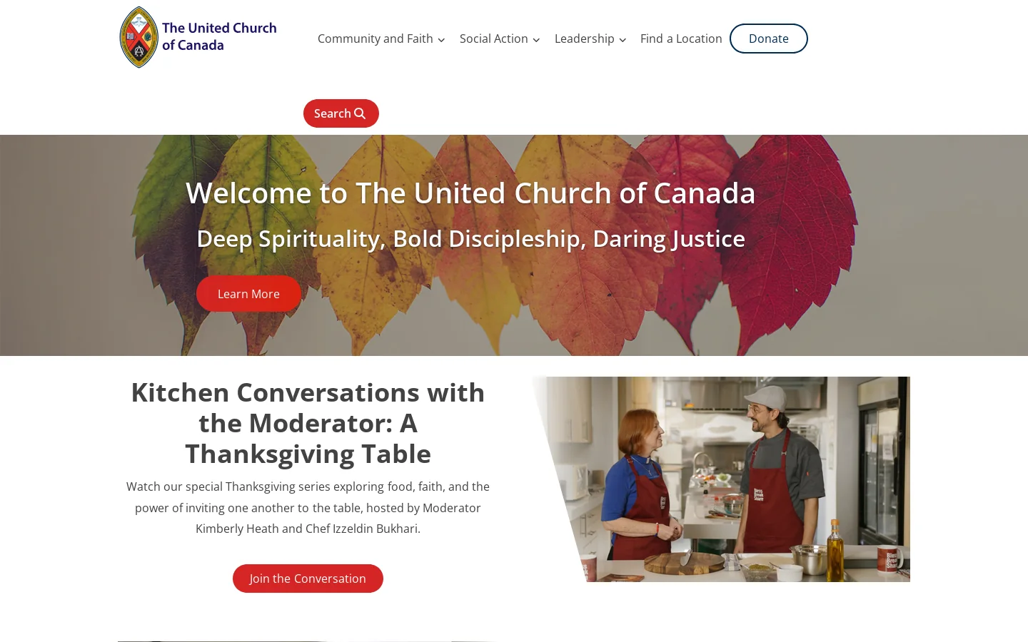 Home Page | The United Church of Canada Homepage screenshot