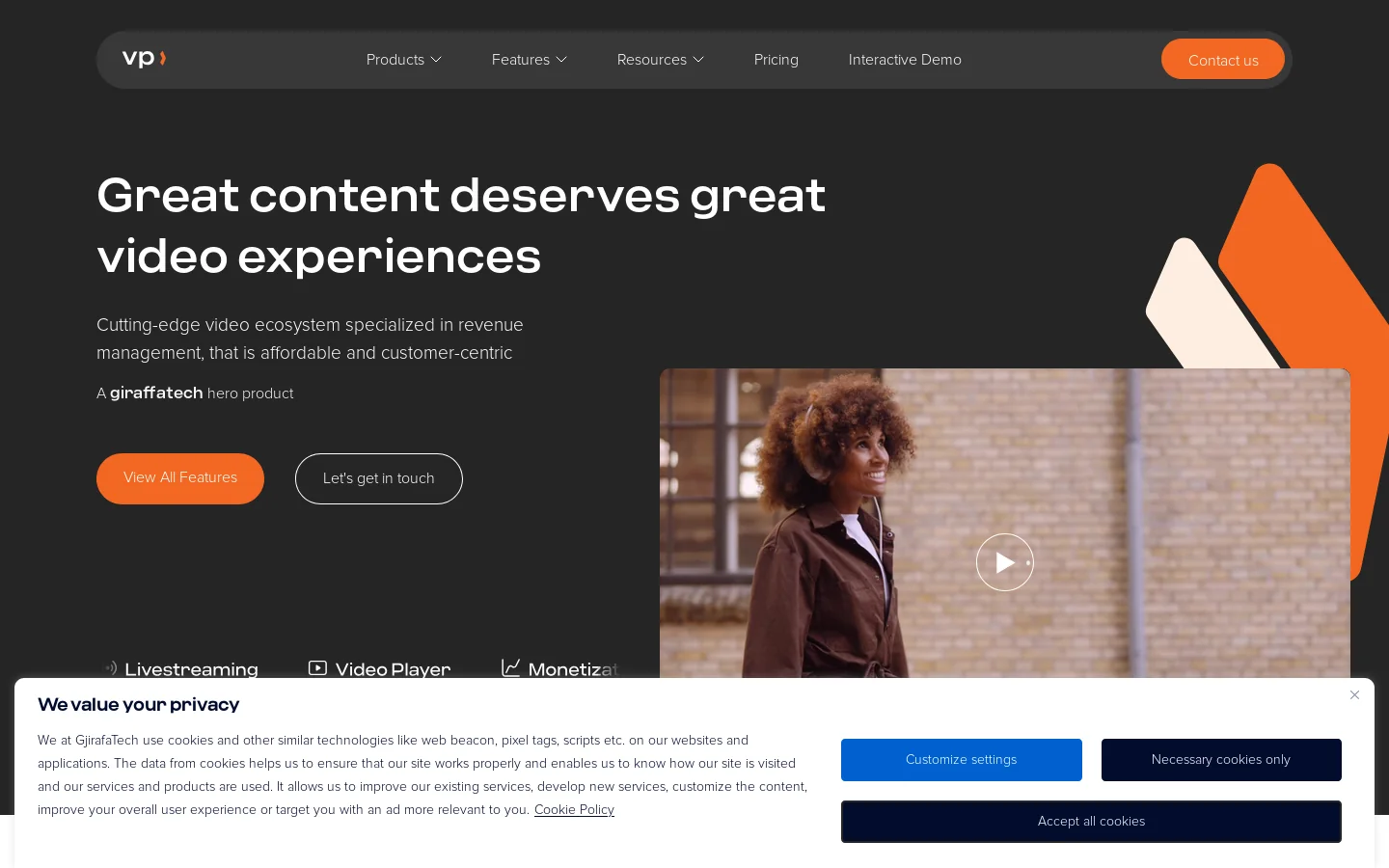 VP Homepage screenshot