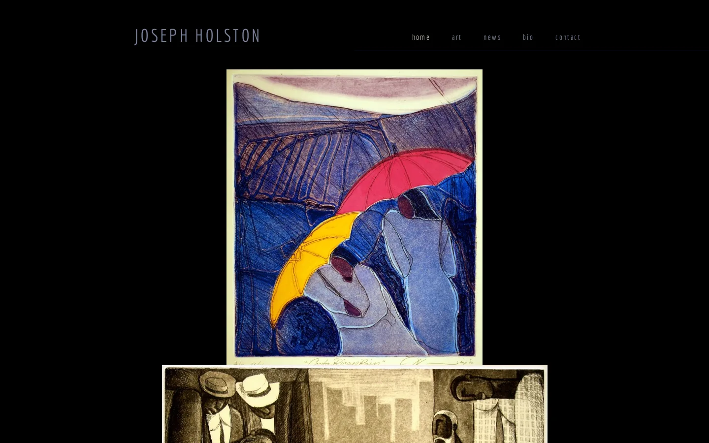 Artist Joseph Holston Homepage screenshot