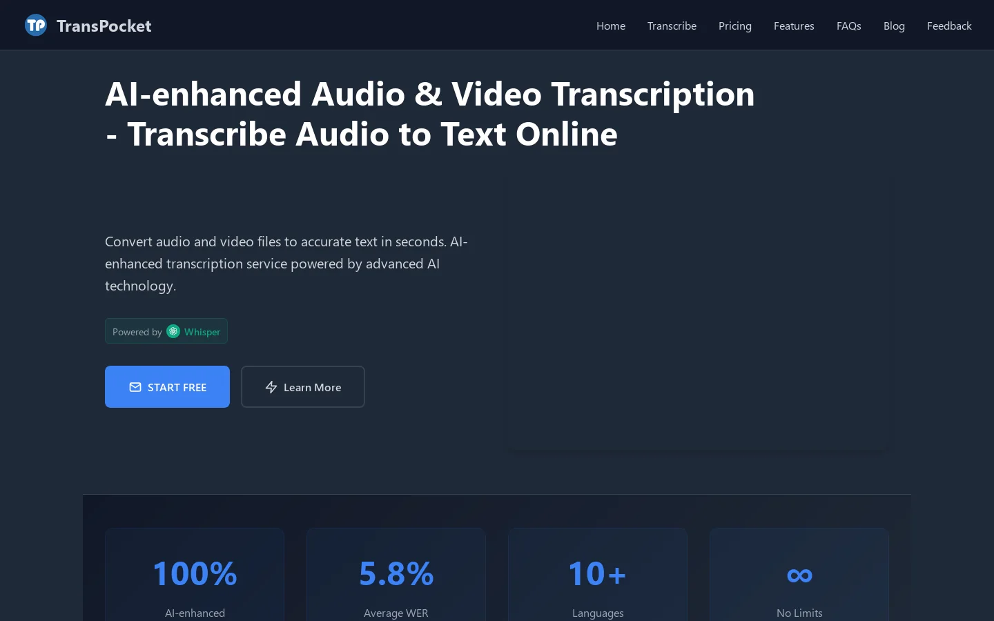 TransPocket Homepage screenshot