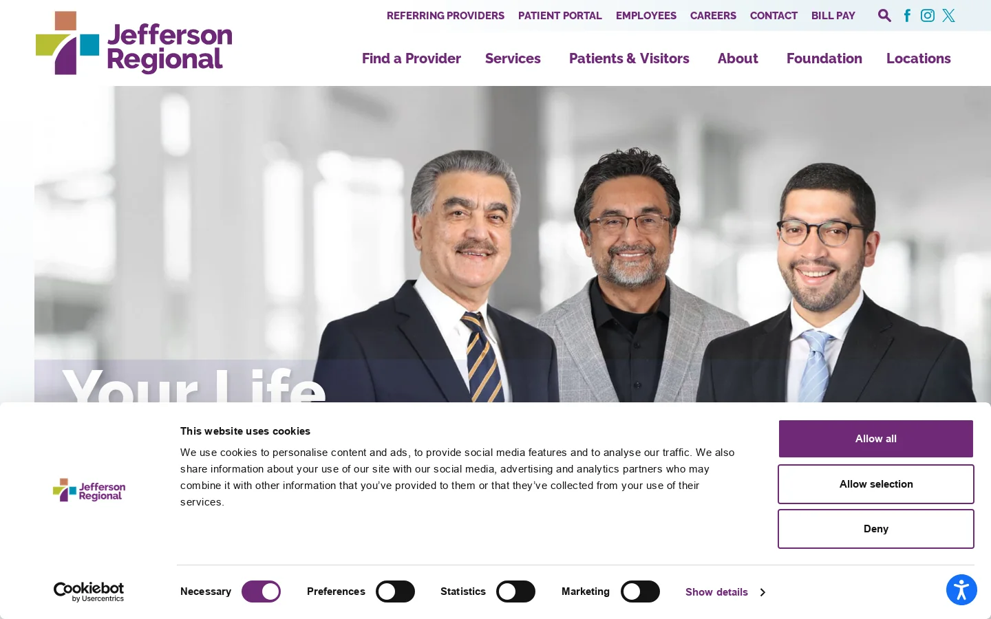 JRMC Homepage screenshot