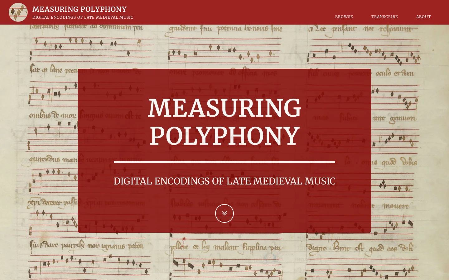 Measuring Polyphony Homepage screenshot