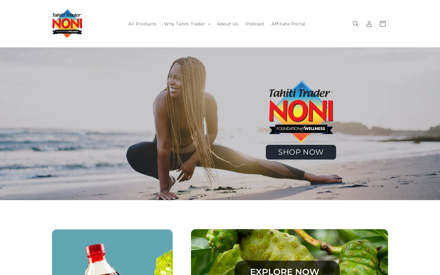 Tahiti Trader Homepage screenshot