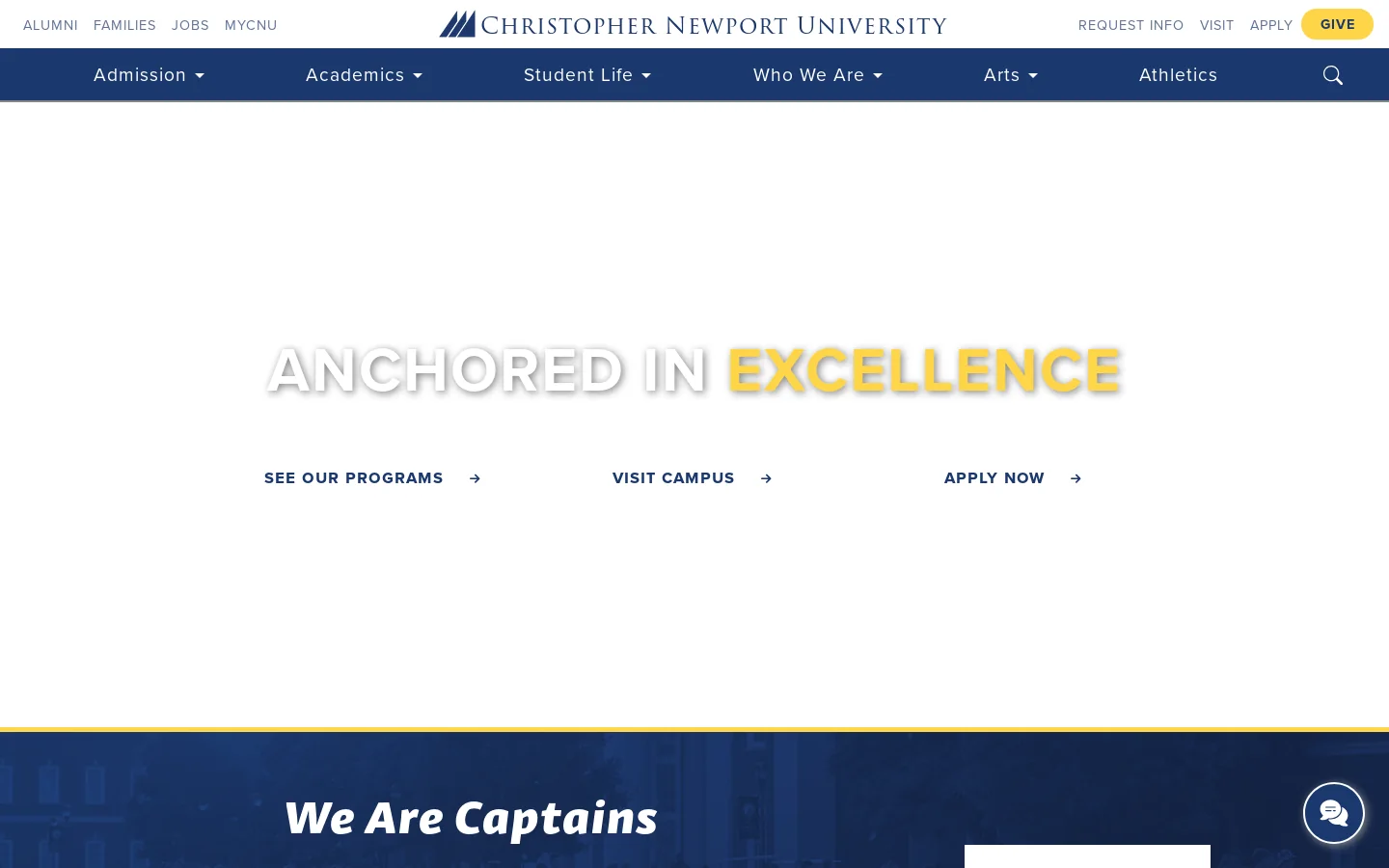 Christopher Newport University | Christopher Newport University Homepage screenshot
