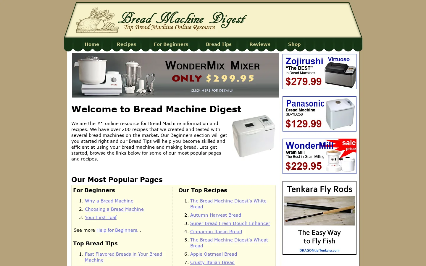 Bread Machine Digest Homepage screenshot