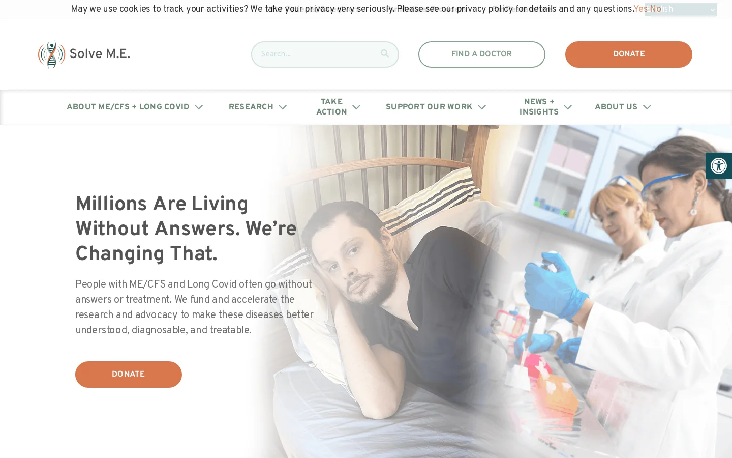 Home - Solve ME/CFS Initiative Homepage screenshot