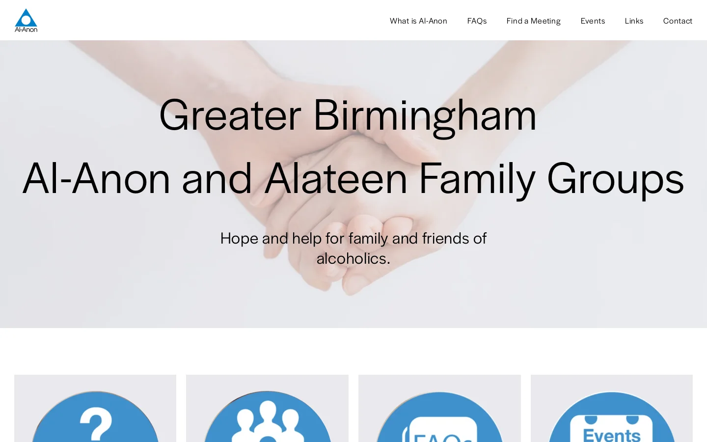 BhamAlAnon Homepage screenshot