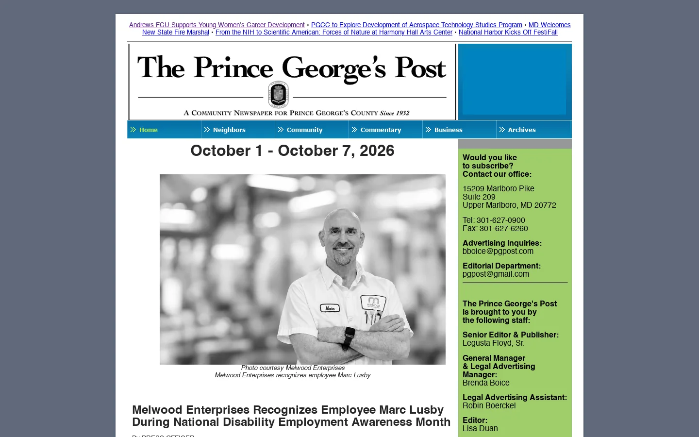 Home Homepage screenshot