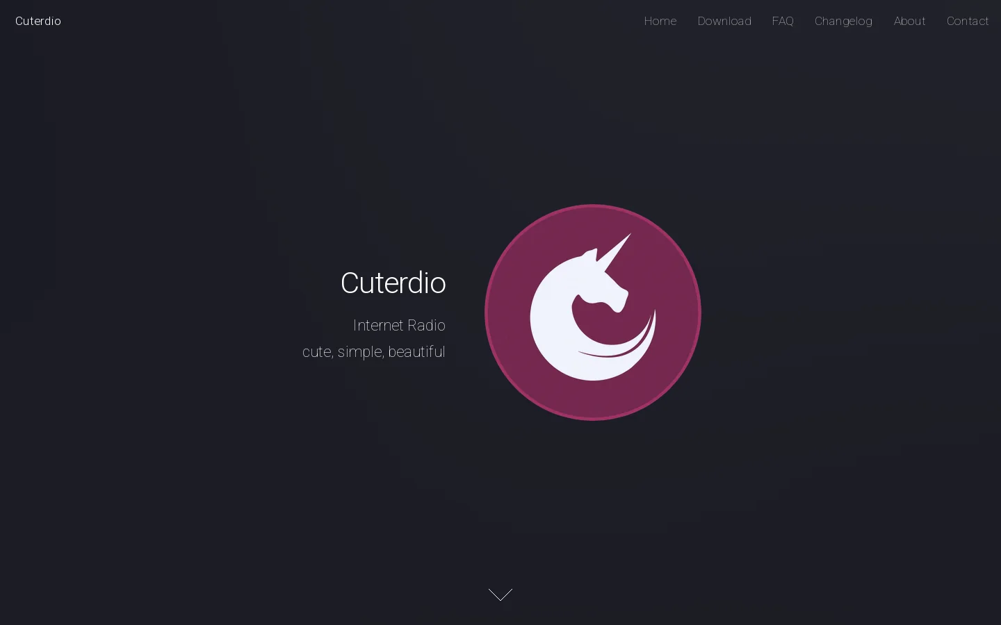 Cuterdio Homepage screenshot