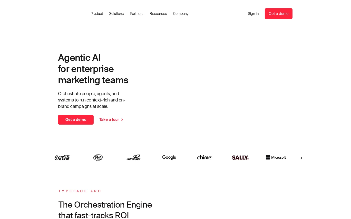 Typeface Homepage screenshot