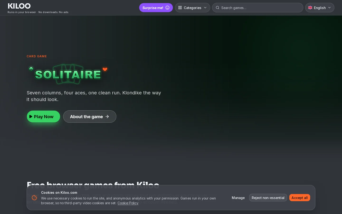 Kiloo Homepage screenshot