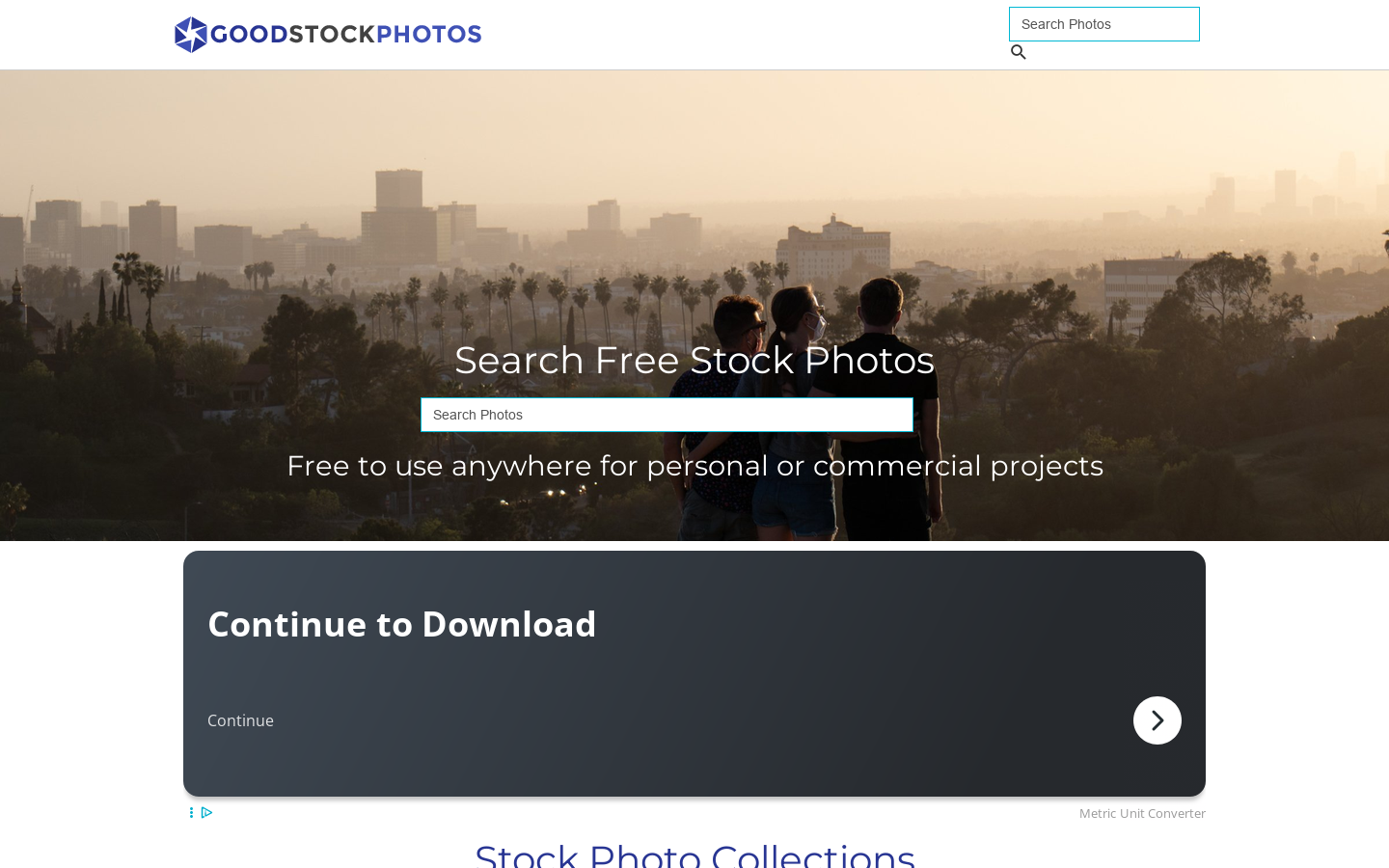 Good Stock Photos Homepage screenshot