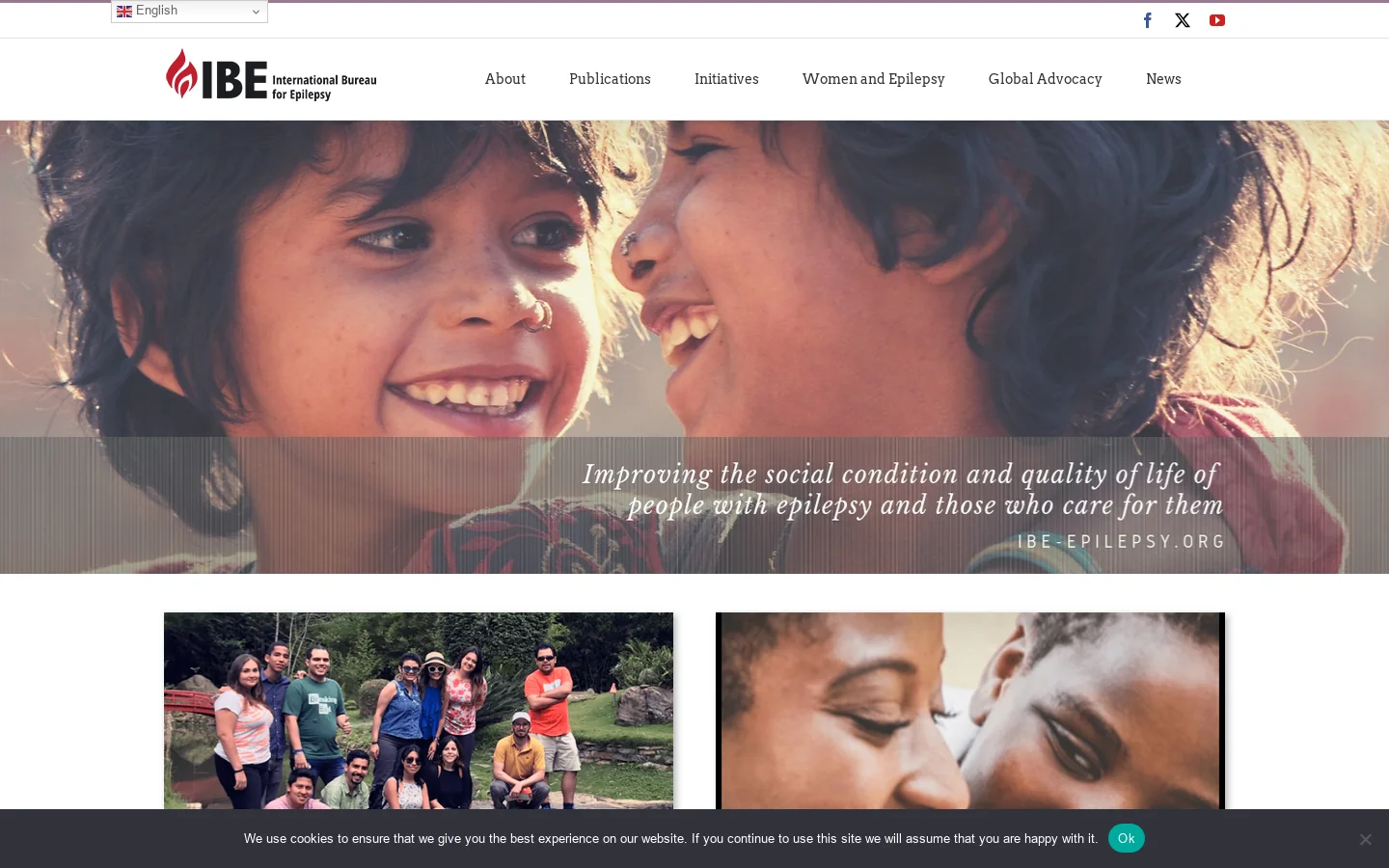 International Bureau for Epilepsy | The IBE Homepage screenshot