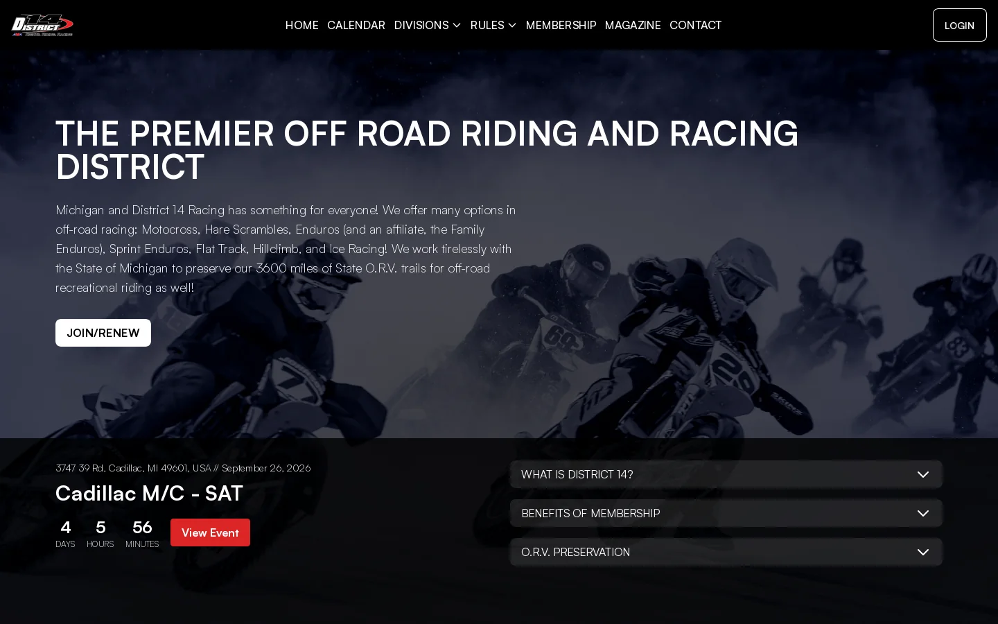 District 14 Homepage screenshot