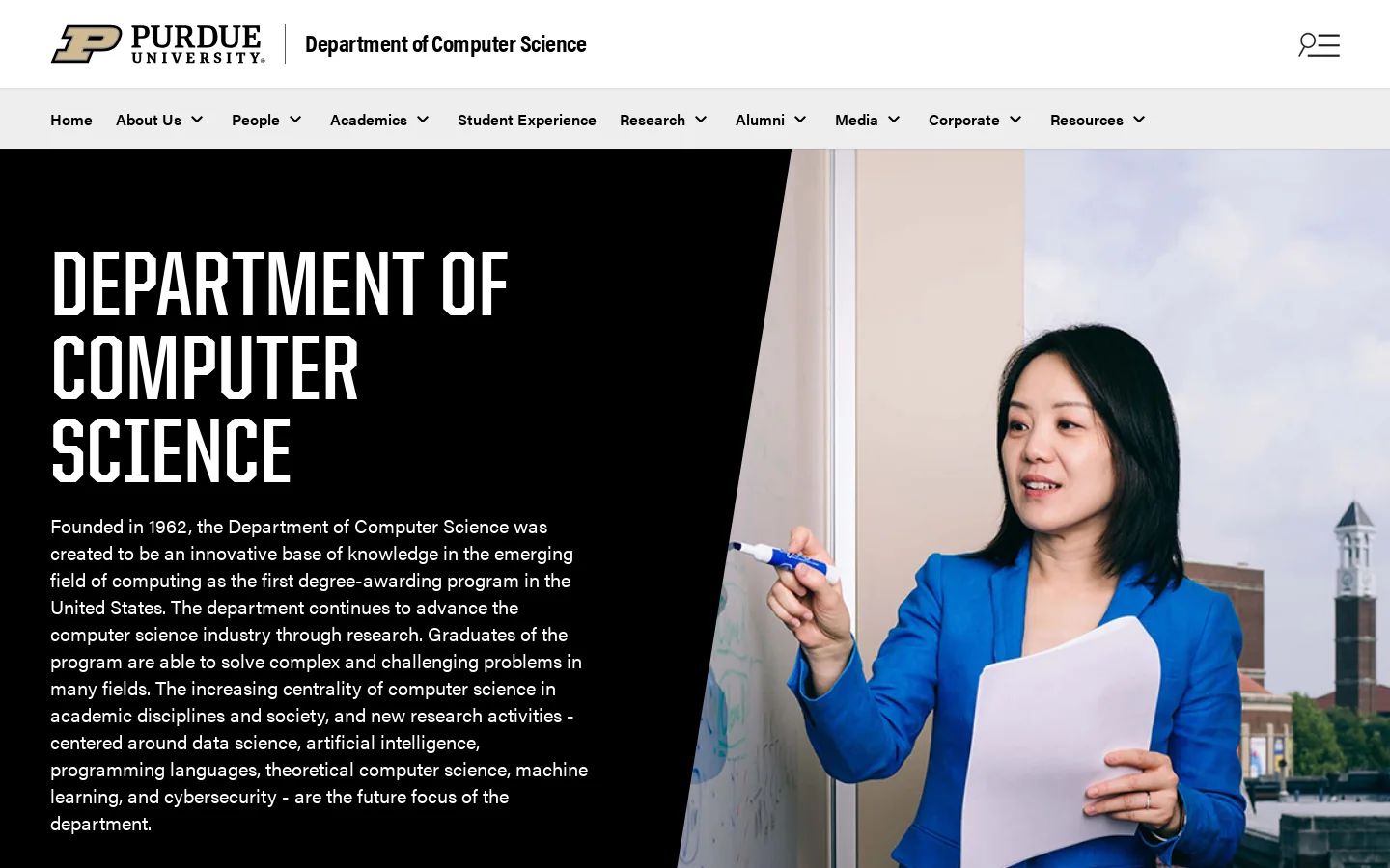 Home - Department of Computer Science - Purdue University Homepage screenshot