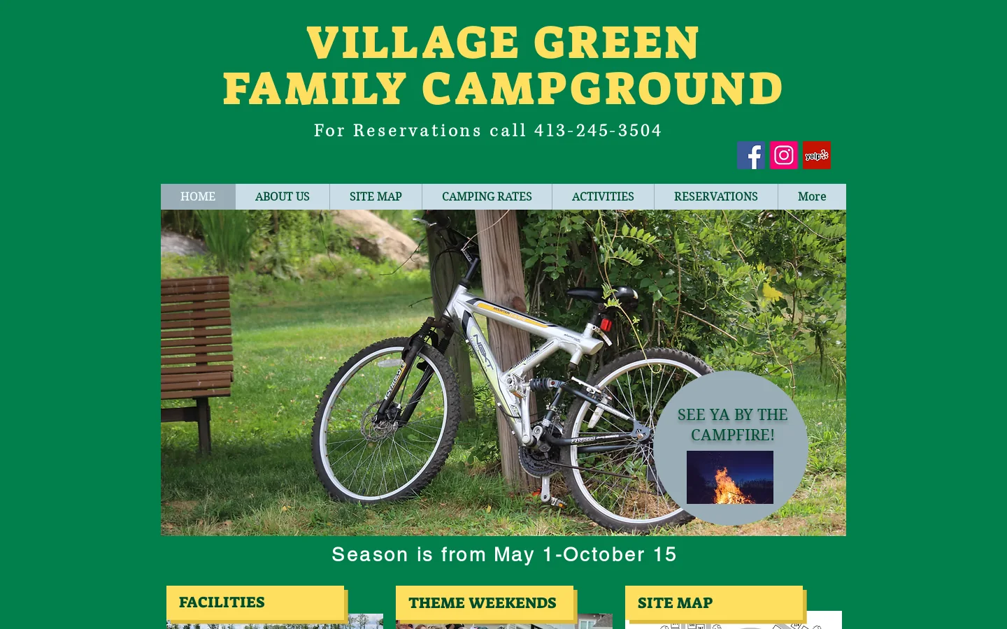 Campground | Village Green Family Campground | United States Homepage screenshot